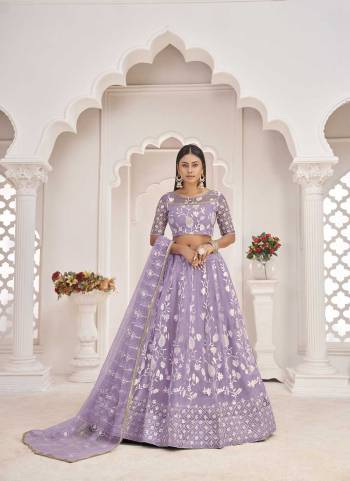 For A Different Look,Grab These Designer Lehenga in All Over Pretty Colored Pair With Blouse And Dupatta.These Lehenga Choli is All Over Butterfly Net Base Fabric With Designer Cotton Thread,Sequance Work.Buy Now.