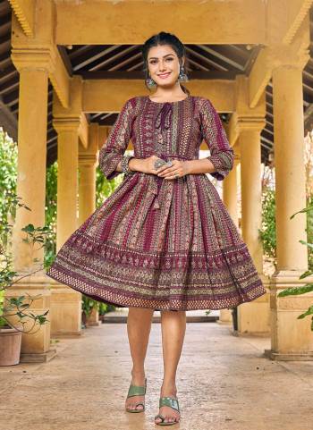 Attrective Looking These Beautiful Looking Readymade Kurti.These Kurti is Fabricated On Rayon.Its Beautified With Designer Printed.