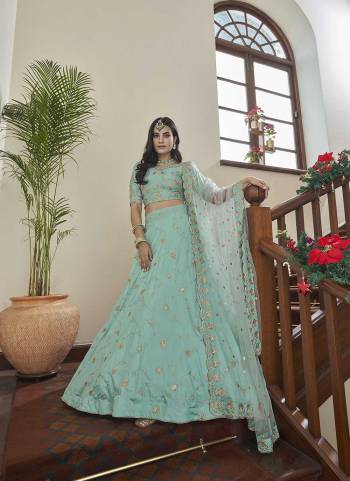 For A Designer Look,Grab These Lehenga Choli in Fine Colored.These Lehenga And Blouse Are Fabricated On Art Silk Pair With Butterfly Net Dupatta.Its Beautified With Heavy Jari, Sequance Embroidery Work.