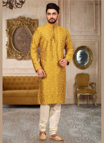 For A Festive Wear,Grab These Readymade Kurta With Chudidar Payjama Pair in Fine Colored.These Kurta Are Dupoin Silk And Chudidar Are Fabricated on Art Silk Pair.Its Beautified With Heavy Designer Embroidery Work .