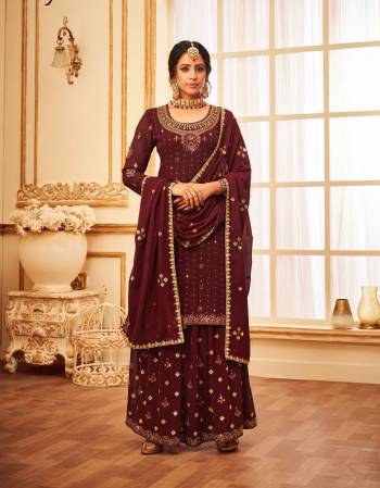 Attrective These Sharara Suit in Fine Colored Pair With Bottom And Dupatta.These Top And Dupatta Are Faux Georgette And Pair With Faux Georgette Bottom.Its Beautified With Santoon Inner.Its Beautified With Heavy Designer Sequance Embroidery Work.