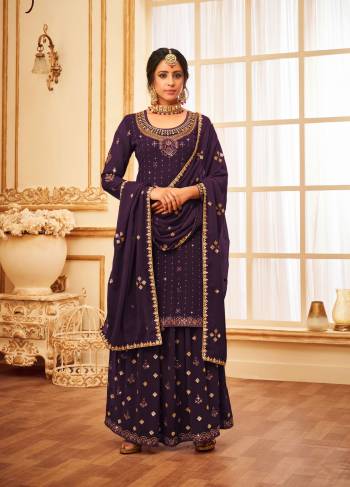 Attrective These Sharara Suit in Fine Colored Pair With Bottom And Dupatta.These Top And Dupatta Are Faux Georgette And Pair With Faux Georgette Bottom.Its Beautified With Santoon Inner.Its Beautified With Heavy Designer Sequance Embroidery Work.