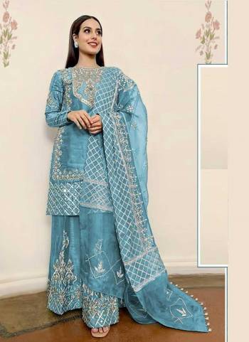 Attrective These Suit in Fine Colored Pair With Bottom And Dupatta.These Top And Dupatta Are Fabricated On Organza Pair With Santoon Bottom.Its Beautified With Santoon Inner.Its Beautified With Heavy Designer Thread,Sequance Embroidery Work.