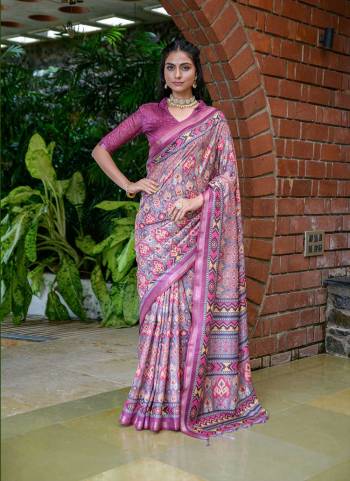 Attrective These Festive Wear Saree in Fine Colored.These Saree And Blouse is Fabricated On Tussar Silk.Its Beautified With Weavon Jari Border With Designer Printed.