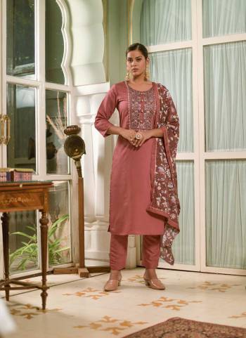 Grab These Readymade Suit in Fine Colored Pair With Bottom And Dupatta.These Top Are And Bottom Are Fabricated On Muslin Cotton Pair With Silk Blend Dupatta.Its Beautified With Heavy Designer Embroidery Work With Printed.