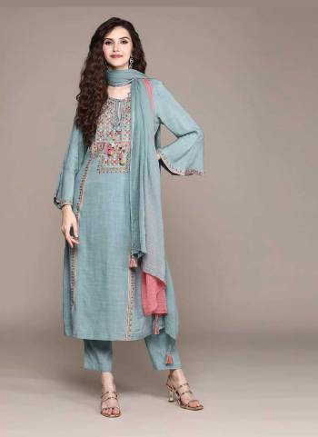 Grab These Readymade Suit in Fine Colored Pair With Bottom And Dupatta.These Top And Bottom Are Fabricated On Viscoce Rayon Pair With Chanderi Cotton Dupatta.Its Beautified With Heavy Designer Embroidery Work.