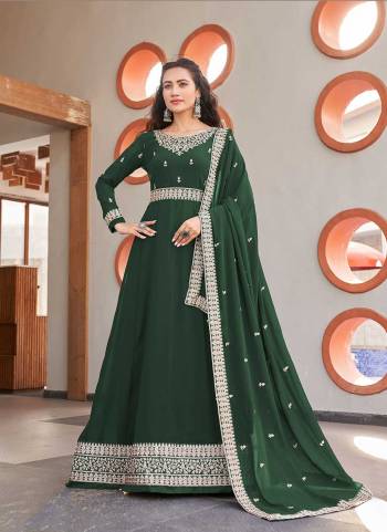 Grab These Anarkali Suit in Fine Colored Pair With Bottom And Dupatta.These Top And Dupatta Are Fabricated On Faux Georgette Pair With Santoon Bottom.Its Beautified With Heavy Designer Dori Embroidery,Stone Work.