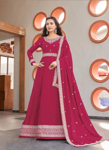 Grab These Anarkali Suit in Fine Colored Pair With Bottom And Dupatta.These Top And Dupatta Are Fabricated On Faux Georgette Pair With Santoon Bottom.Its Beautified With Heavy Designer Dori Embroidery,Stone Work.