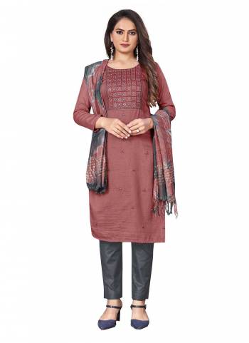 Grab These Suit in Fine Colored Pair With Bottom And Dupatta.These Top Are Parampara Cotton And Dupatta Are Fabricated On Cotton Pair With Indo Cotton Bottom.Its Beautified With Designer Embroidery Work With Printed.