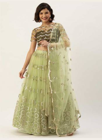 Garb This Partywear Fine Color Heavy Designer Choli Fabric Are Net And Lahenga Net And Dupatta Net In Fabricated Beautified With Attrective Thread,Sequance Embroidery Work. Buy Now.