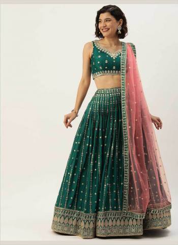 Garb This Partywear Fine Color Heavy Designer Choli Fabric Are Georgette And Lahenga Georgette And Dupatta Net In Fabricated Beautified With Attrective Thread,Sequance Embroidery Work. Buy Now.