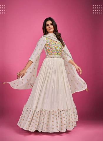 Attrective These Readymade Gown With Dupatta in Fine Colored.These Gown Are Chinon Silk Fabricated On Chinon Silk Dupatta.Its Beautified With Heavy Designer Embroidery Work.