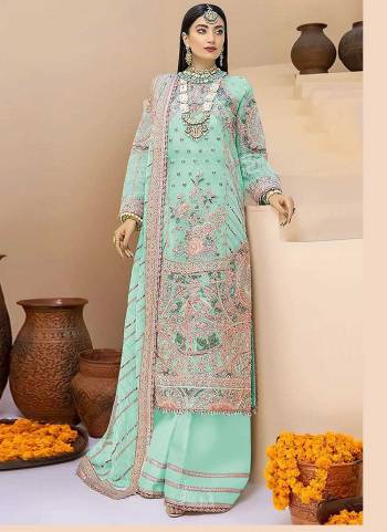 Attrective These Suit in Fine Colored Pair With Bottom And Dupatta.These Top And Dupatta Are Fabricated On Faux Georgette Pair With Santoon Bottom.Its Beautified With Santoon Inner.Its Beautified With Heavy Designer Embroidery Work.