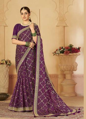 Grab These Festive Wear Saree in Fine Colored.These Saree Are Miss India Silk And Blouse is Fabricated On Cotton Silk.Its Beautified With Designer Bandhani Printed,Sequance,Mirror Embroidery Work.