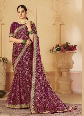 Grab These Festive Wear Saree in Fine Colored.These Saree Are Miss India Silk And Blouse is Fabricated On Cotton Silk.Its Beautified With Designer Bandhani Printed,Sequance,Mirror Embroidery Work.