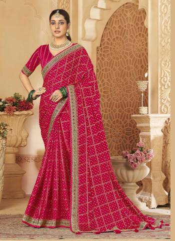 Grab These Festive Wear Saree in Fine Colored.These Saree Are Miss India Silk And Blouse is Fabricated On Cotton Silk.Its Beautified With Designer Bandhani Printed,Sequance,Mirror Embroidery Work.