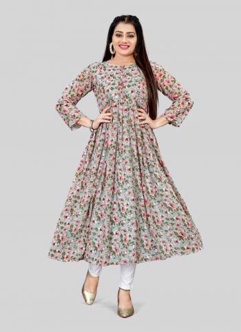 Attrective Looking These Beautiful Looking Readymade Long Kurti.These Kurti is Fabricated On Georgette.Its Beautified With Designer Printed.