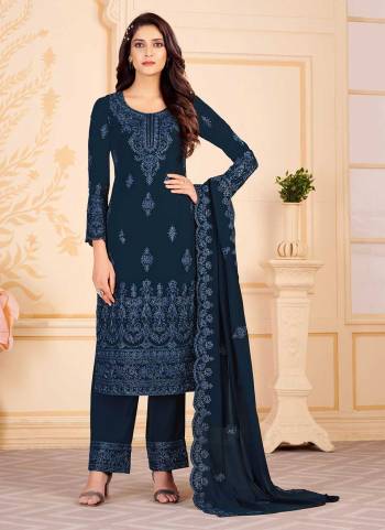 Grab These Suit in Fine Colored Pair With Bottom And Dupatta.These Top And Dupatta Are Fabricated On Faux Georgette Pair With Georgette Bottom.Its Beautified With Santoon Bottom.Its Beautified With Heavy Designer Embroidery Work.