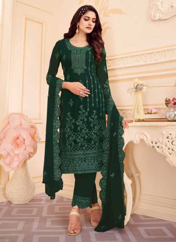 Grab These Suit in Fine Colored Pair With Bottom And Dupatta.These Top And Dupatta Are Fabricated On Faux Georgette Pair With Georgette Bottom.Its Beautified With Santoon Bottom.Its Beautified With Heavy Designer Embroidery Work.