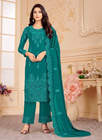 Grab These Suit in Fine Colored Pair With Bottom And Dupatta.These Top And Dupatta Are Fabricated On Faux Georgette Pair With Georgette Bottom.Its Beautified With Santoon Bottom.Its Beautified With Heavy Designer Embroidery Work.