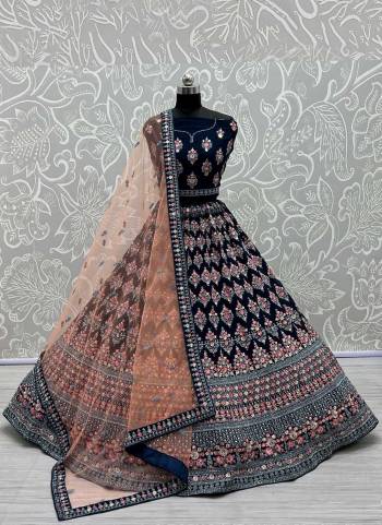 For A Designer Look,Grab These Lehenga Choli in Fine Colored.These Lehenga Choli Are Georgette And Dupatta Are Fabricated On Soft Net Pair.Its Beautified With Fancy Designer Multy,Dori Embroidery,Zarkan Work.