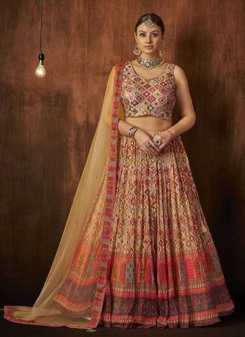 For A Designer Look,Grab These Readymade Lehenga Choli in Fine Colored.These Lehenga Are Georgette And Blouse Are Fabricated On Russion Silk Pair With Net Dupatta.Its Beautified With Designer Digital Printed,Crochet And Crush.