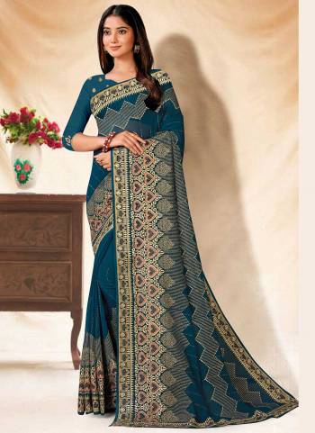 Garb This Party Wear Saree Are Fine Saree Paired With Blouse.This Saree And Blouse Are Georgette Fabric With Designer Thread,Jari Embroidery Work. Buy This Pretty Saree Now.