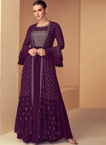 Attrective These Plazzo Suit in Fine Colored Pair With Bottom And Dupatta.These Top And Dupatta Are Fabricated On Georgette Pair With Georgette Bottom.Its Beautified With Santoon Inner.Its Beautified With Heavy Designer Sequance Embroidery Work.