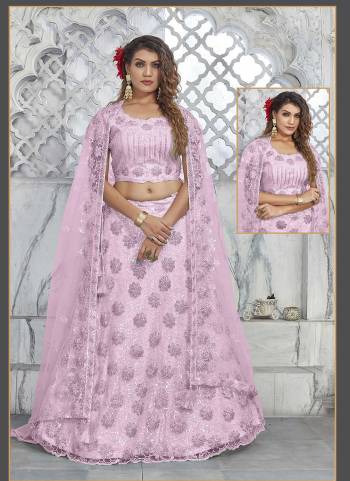 For A Designer Look,Grab These Stitched Lehenga Choli in Fine Colored.These Lehenga And Dupatta Are Fabricated On Net Pair With Satin Silk Dupatta.Its Beautified With Designer Heavy Floral,Sequance Embroidery Work.