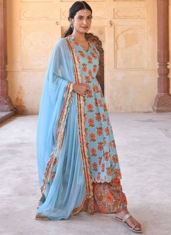 Looking These Beautiful Looking Readymade Plazzo Suits.These Top And Bottom Are Cotton Fabricated With Chiffon Dupatta.Its Beautified With Designer Floral Printed.