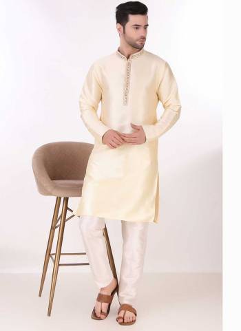 For A Festive Wear,Grab These Readymade Kurta With Payjama Pair in Fine Colored.These Kurta And Payjama Are Art Silk Fabricated on Pair.Its Beautified With Designer Neck Embroidery Work.