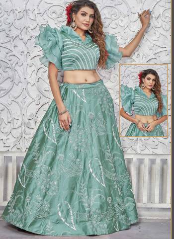 For A Designer Look,Grab These Stitched Lehenga Choli in Fine Colored.These Lehenga And Blouse Are Fabricated On Dual Tone Silk Pair With Net Dupatta.Its Beautified With Designer Heavy Floral,Sequance Embroidery Work.