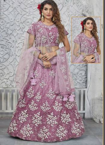 For A Designer Look,Grab These Semi Stitched Lehenga Choli in Fine Colored.These Lehenga And Blouse Are Fabricated On Net Pair With Net Dupatta.Its Beautified With Designer Heavy Floral,Sequance Embroidery Work.