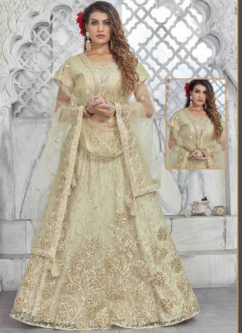 For A Designer Look,Grab These Semi Stitched Lehenga Choli in Fine Colored.These Lehenga And Blouse Are Fabricated On Net Pair With Net Dupatta.Its Beautified With Designer Heavy Floral,Sequance Embroidery Work.