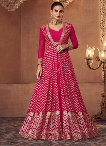 Attrective These Designer Lehenga Choli in Fine Colored Pair With Jacket.These Lehenga Choli Are Faux Georgette And Jacket Are Fabricated On Faux Georgette Pair With Santoon Inner.Its Beautified With Heavy Designer Embroidery Work.