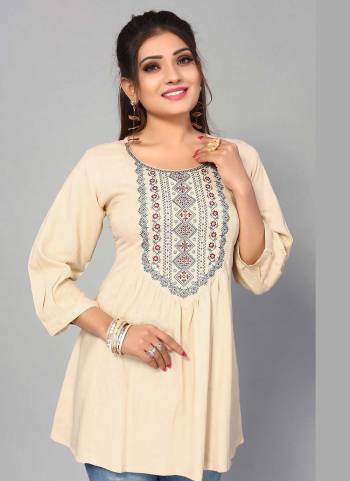 Attrective These Beautiful Looking Readymade Short Kurti.These Kurtis Fabricated On Rayon.Its Beautified With Designer Multy Thread Embroidery Work.