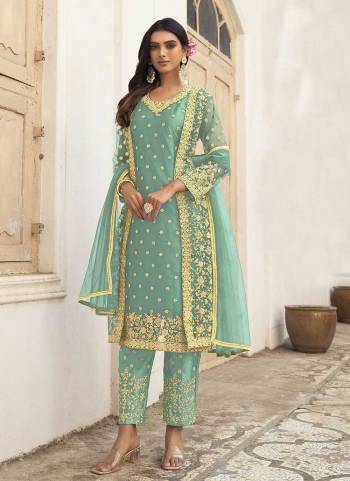 Attrective Looking These Special Suit in Fine Colored Pair With Bottom And Dupatta.These Top,Bottom And Dupatta Are Fabricated On Butterfly Net Pair With Japan Satin Inner.Its Beautified With Heavy Designer Embroidery Work.