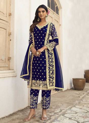 Attrective Looking These Special Suit in Fine Colored Pair With Bottom And Dupatta.These Top,Bottom And Dupatta Are Fabricated On Butterfly Net Pair With Japan Satin Inner.Its Beautified With Heavy Designer Embroidery Work.