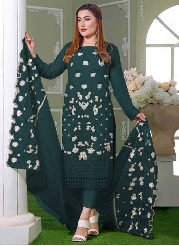 Garb These Designer Suit in Fine Colored Pair With Bottom And Dupatta.These Top Are Faux Georgette And Dupatta Are Fabricated On Nazmeen Pair With Santoon Bottom.Its Beautified With Santoon Inner.Its Beautified With Designer Embroidery Work.