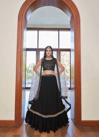 For A Designer Look,Grab These Lehenga Choli in Fine Colored.These Lehenga And Blouse Are Fabricated On Titan Silk Pair With Butterfly Net Blouse.Its Beautified With Designer Mirror,Sequance Embroidery Work.