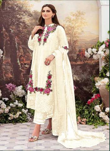 Garb These Designer Suit in Fine Colored Pair With Bottom And Dupatta.These Top Are Faux Georgette And Dupatta Are Fabricated On Nazmeen Pair With Santoon Bottom.Its Beautified With Santoon Inner.Its Beautified With Designer Embroidery Work.