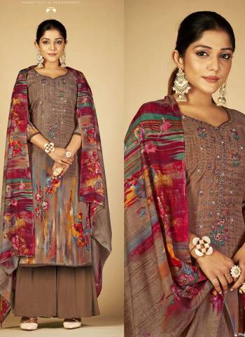 Grab These Beautiful Looking Readymade Plazzo Suits.These Top And Bottom is Fabricated On Soft Cotton And Dupatta Are Cotton Mal Mal.Its Beautified With Designer Printed With Embroidery And Swarovski Work.