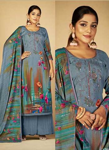 Grab These Beautiful Looking Readymade Plazzo Suits.These Top And Bottom is Fabricated On Soft Cotton And Dupatta Are Cotton Mal Mal.Its Beautified With Designer Printed With Embroidery And Swarovski Work.