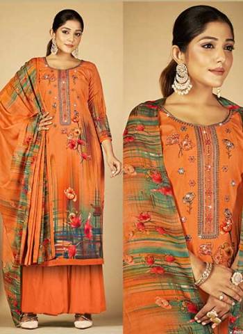 Grab These Beautiful Looking Readymade Plazzo Suits.These Top And Bottom is Fabricated On Soft Cotton And Dupatta Are Cotton Mal Mal.Its Beautified With Designer Printed With Embroidery And Swarovski Work.