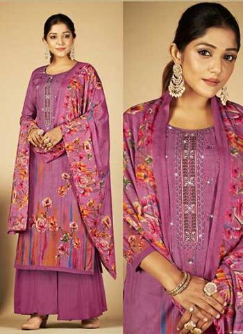 Grab These Beautiful Looking Readymade Plazzo Suits.These Top And Bottom is Fabricated On Soft Cotton And Dupatta Are Cotton Mal Mal.Its Beautified With Designer Printed With Embroidery And Swarovski Work.