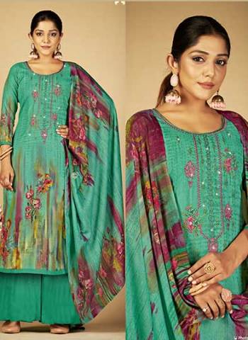 Grab These Beautiful Looking Readymade Plazzo Suits.These Top And Bottom is Fabricated On Soft Cotton And Dupatta Are Cotton Mal Mal.Its Beautified With Designer Printed With Embroidery And Swarovski Work.