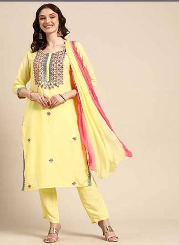 Grab These Readymade Suit in Fine Colored Pair With Bottom And Dupatta.These Top Are Cotton Blend And Bottom Are Fabricated On Cotton Blend Pair With Nazmeen Dupatta.Its Beautified With Designer Embroidery Work.