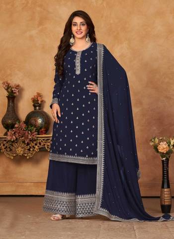 Grab These Designer Plazzo Suit in Fine Colored Pair With Bottom And Dupatta.These Top And Dupatta Are Fabricated On Faux Georgette Pair With Faux Georgette Bottom.Its Beautified With Santoon Inner.Its Beautified With Heavy Designer Embroidery Work.