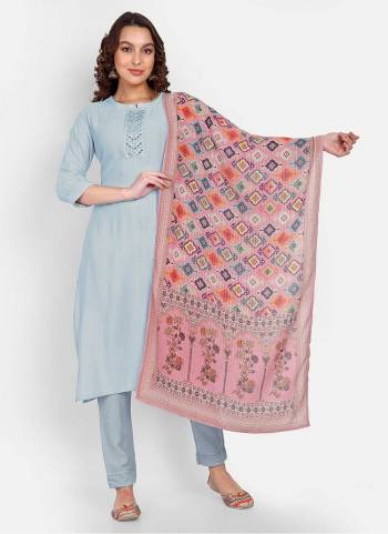 Grab These Beautiful Looking Readymade Suits.These Top Are Viscose And Botton is Fabricated On Viscose And Dupatta Are Muslin Crochert.Its Beautified With Designer Printed,With Hand Mirror Work.