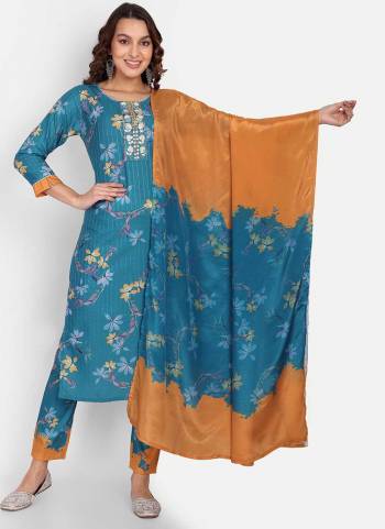 Grab These Beautiful Looking Readymade Suits.These Top Are Muslin And Botton is Fabricated On Muslin And Dupatta Are Muslin.Its Beautified With Designer Digital Printed,With Hand Mirror Work.